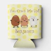 Kawaii eggs funny cartoon blikjeskoeler (Achterkant)