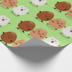 Kawaii eggs funny cartoon cadeaupapier