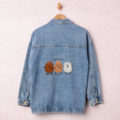 Kawaii eggs funny cartoon denim jacket (Hangar)
