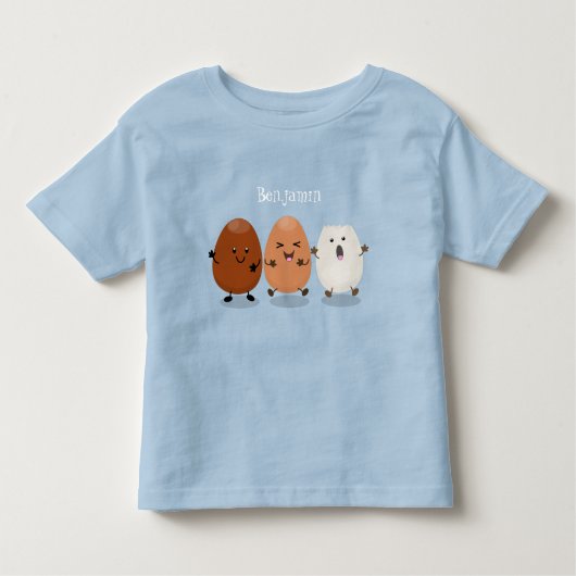 Kawaii eggs funny cartoon kinder shirts (Voorkant)