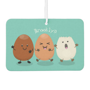 Kawaii eggs funny cartoon luchtverfrisser