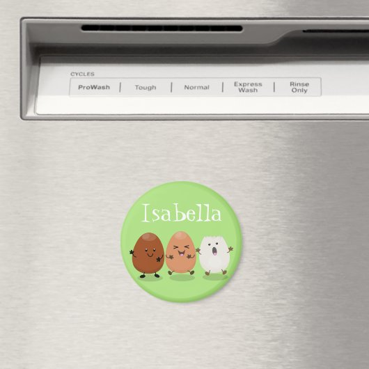 Kawaii eggs funny cartoon magneet (Insitu (Vaatwasser))