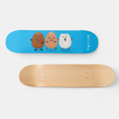 Kawaii eggs funny cartoon skateboard (Horizontaal)