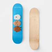 Kawaii eggs funny cartoon skateboard (Voorkant)
