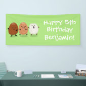 Kawaii eggs funny cartoon spandoek (Beurs)