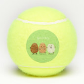 Kawaii eggs funny cartoon tennisballen (Achterkant)
