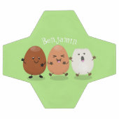 Kawaii eggs funny cartoon voetbal (Enkel)