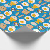 Kawaii-eieren voor ontbijt cadeaupapier (Hoek)