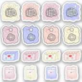 Kawaii Elektronische Apparaten Vinyl Sticker (Voorkant)