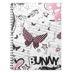 Kawaii emo Pink Bunny Notitieboek