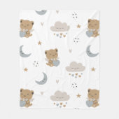 Kawaii engelkatten en wolken (1) fleece deken (Voorkant)
