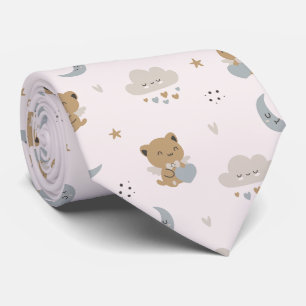 Kawaii engelkatten en wolken (2) stropdas