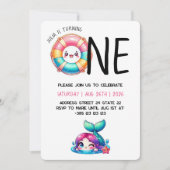 Kawaii Été 1er Anniversaire Fête Invitation (Devant)