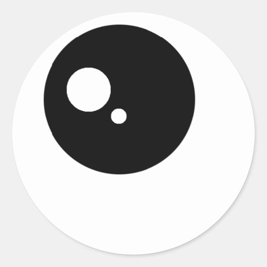 Kawaii eye-stickers ronde sticker (Voorkant)
