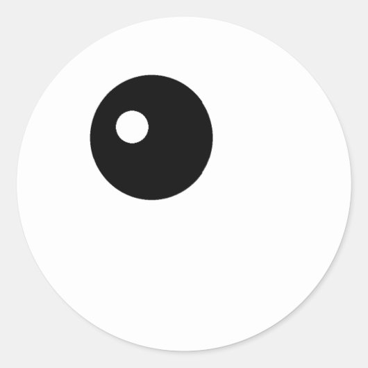 Kawaii eye-stickers ronde sticker (Voorkant)