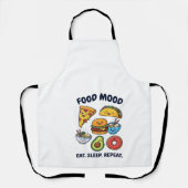 Kawaii Fast Food Mood Patterns Schort (Voorkant)