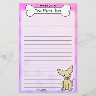 Kawaii Fawn Chihuahua Stationery Briefpapier