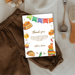 Kawaii Fiesta Taco 'Over een Baby shower Bedankkaart