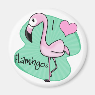 Kawaii Flamingo Magnet Magneet