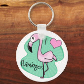 Kawaii Flamingo Sleutelhanger (Voorkant)