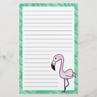 Kawaii Flamingo Stationery Briefpapier