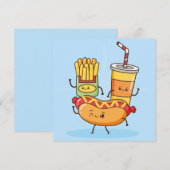 Kawaii Food Holiday Kaart (Voorkant / Achterkant)