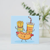 Kawaii Food Holiday Kaart (Staand voorkant)