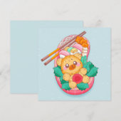 Kawaii Food Holiday Kaart (Voorkant / Achterkant)