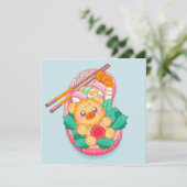 Kawaii Food Holiday Kaart (Staand voorkant)