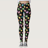Kawaii Food Pastel French Macarons Pattern Leggings (Voorkant)