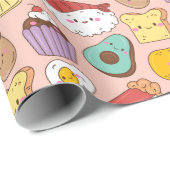 Kawaii Food Wrapping Paper Cadeaupapier (Rol Hoek)