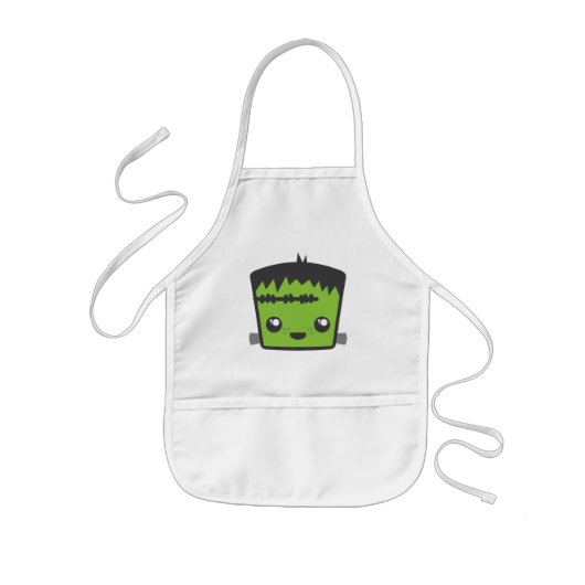 Kawaii Frankenstein Apron Kinder Schort (Voorkant)