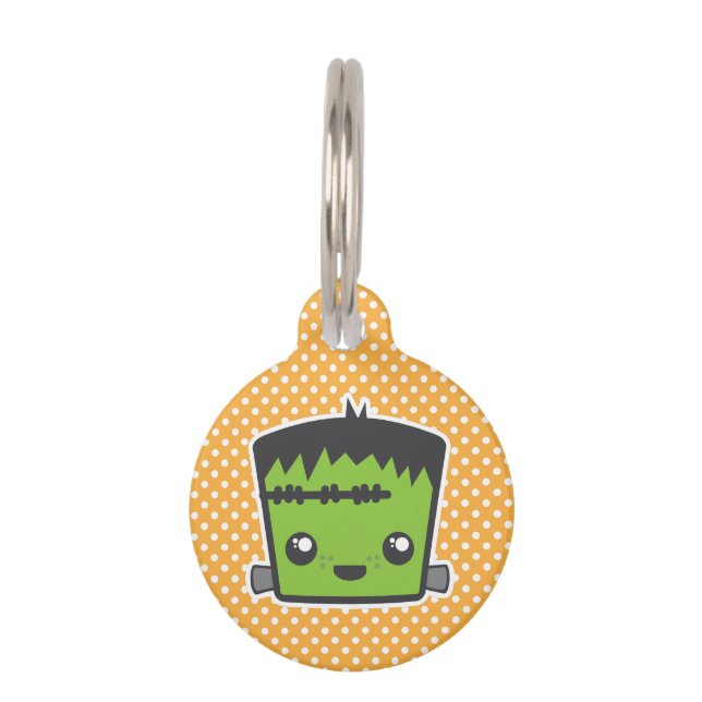 Kawaii Frankenstein Dog Label Huisdierpenning (Voorkant)