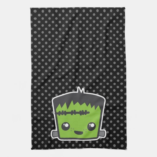 Kawaii Frankenstein Kitchen Towel Theedoek (Verticaal)