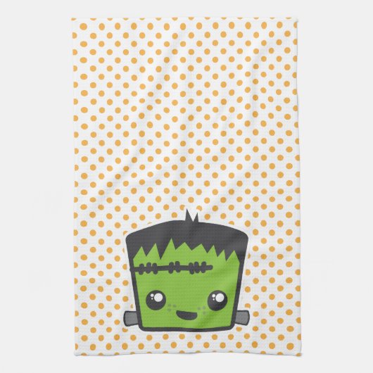 Kawaii Frankenstein Kitchen Towel Theedoek (Verticaal)