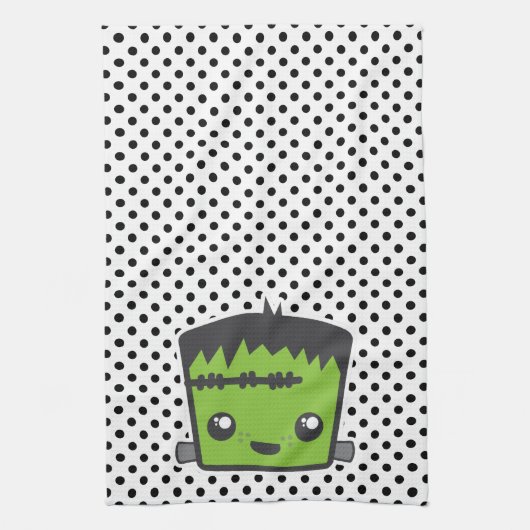 Kawaii Frankenstein Kitchen Towel Theedoek (Verticaal)