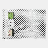 Kawaii Frankenstein maman Dracula Serviette de cui (Horizontal)