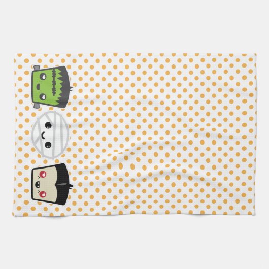 Kawaii Frankenstein maman Dracula Serviette de cui (Horizontal)