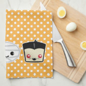 Kawaii Frankenstein maman Dracula Serviette de cui (Quart Plié)