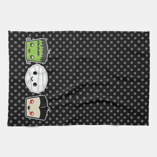 Kawaii Frankenstein maman Dracula Serviette de cui (Horizontal)