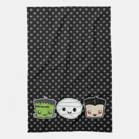 Kawaii Frankenstein maman Dracula Serviette de cui (Vertical)