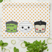 Kawaii Frankenstein Mummy Dracula Kitchen Towel Theedoek (Gevouwen)