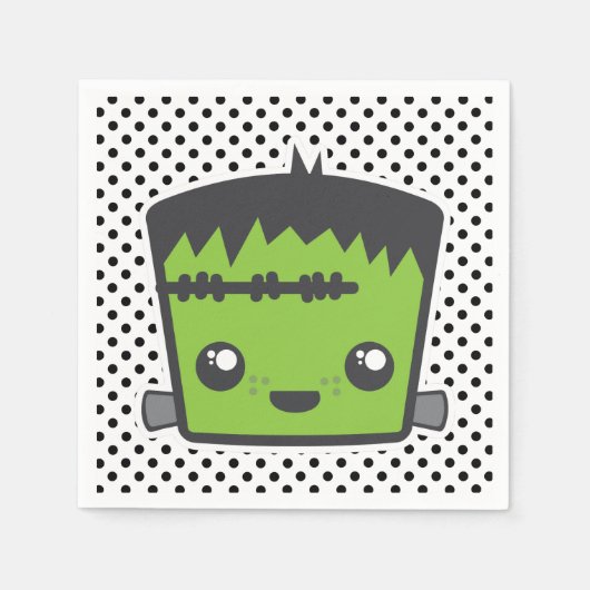 Kawaii Frankenstein Napkins Servetten (Voorkant)