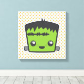 Kawaii Frankenstein Toile enveloppée (Insitu (Plancher de Bois))