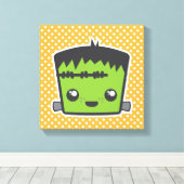Kawaii Frankenstein Wrapped Canvas Afdruk (Insitu (Houten vloer))