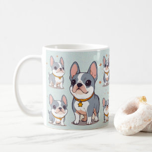 Kawaii Franse Bulldog Frenchie Moods Koffiemok