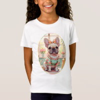 Kawaii Franse Bulldog kopje thee cottage core