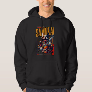 Kawaii Franse Bulldog Samurai Krijger Schaduw van Hoodie