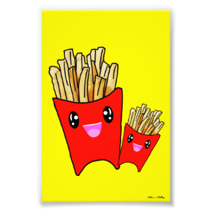 Kawaii French Fries Design Foto Afdruk