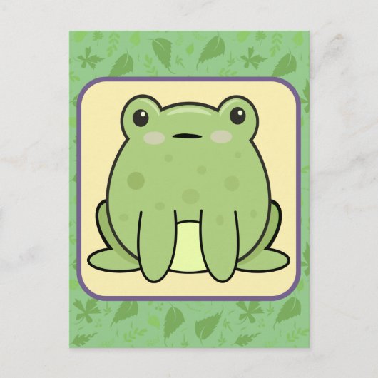 Kawaii Frog Briefkaart (Voorkant)